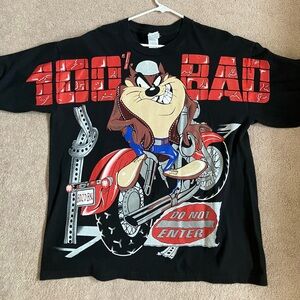 Vtg Tasmanian Devil All over print shirt